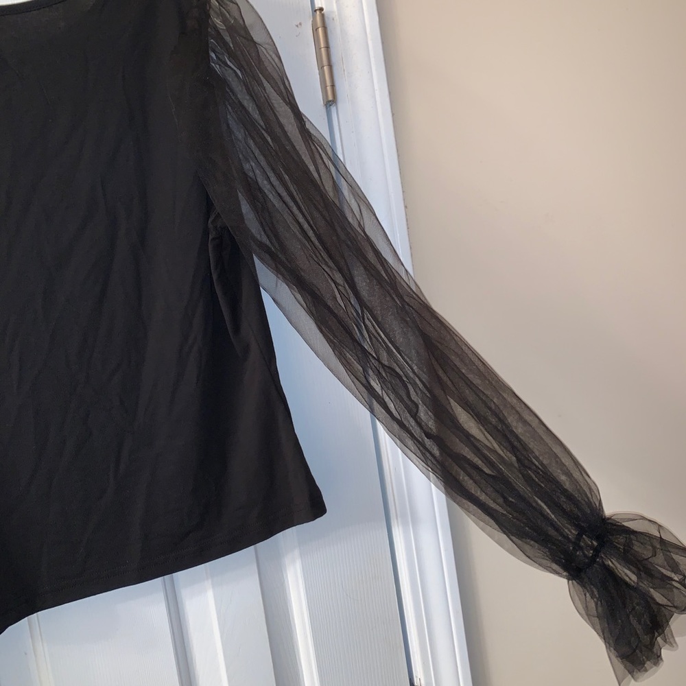 Shein Tulle Sleeve Blouse XL New without tags - Picture 11 of 13